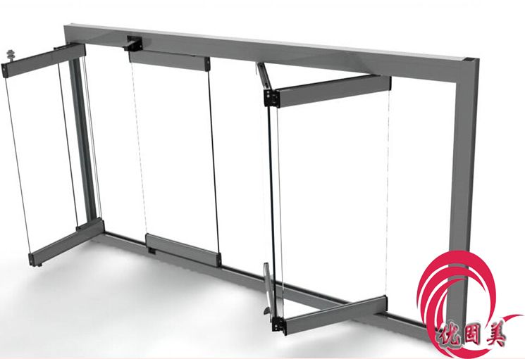 高檔無框折疊窗隱形窗陽臺玻璃窗安裝產品展示